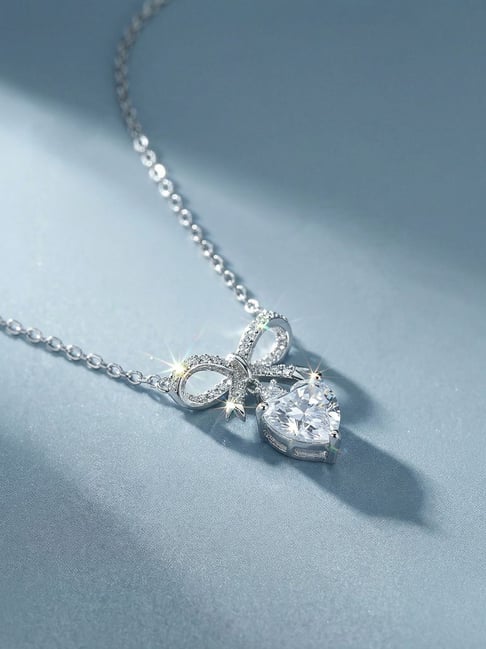 Palmonas Silver Heart Necklace for Women-picture-24