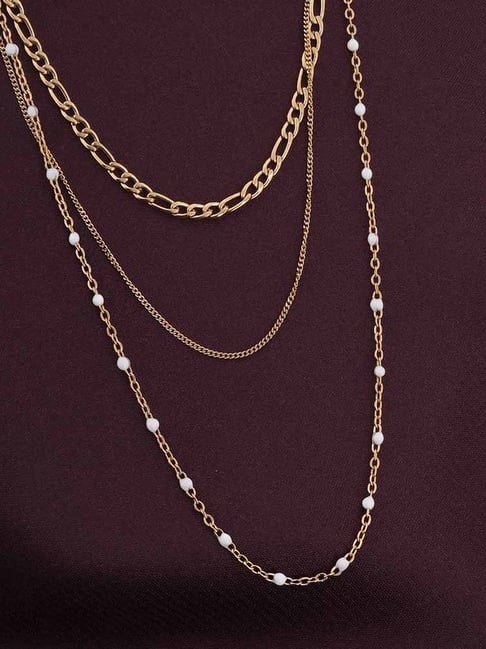 Palmonas Gold-Tone Plated Layered Necklace for Women-picture-40