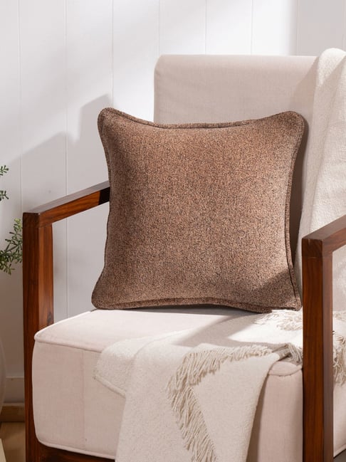 Maspar Tawny Brown Cushion Cover (16 Inch X 16 Inch)-image-35