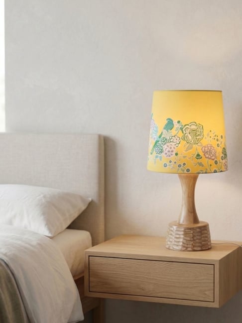 Freedom Tree Butter Yellow & Brown Wood Table Lamp-image-48