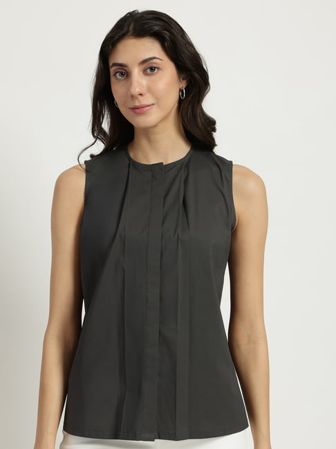 Fable Street Grey Cotton Top