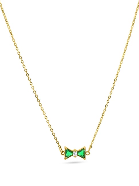 Palmonas Gold-Tone Plated Green Necklace for Women-picture-38
