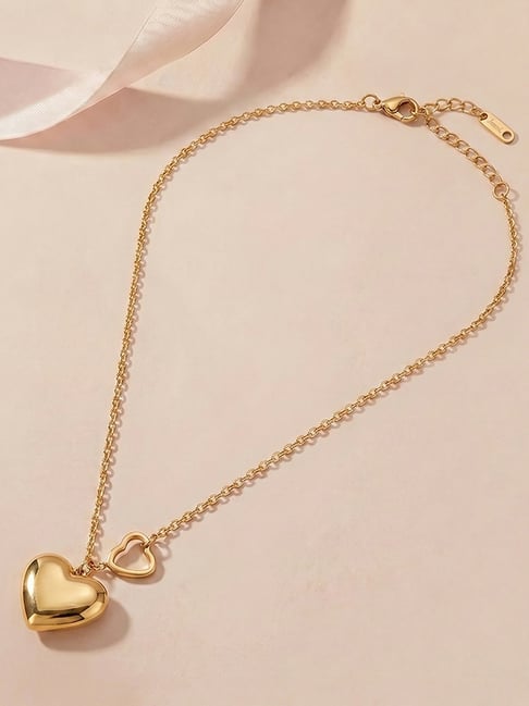 Palmonas Gold-Tone Plated Heart Necklace for Women-picture-44