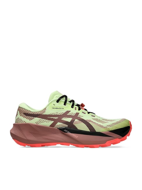 Asics Men's Trabuco 14 Illuminate Yellow & Umeboshi Running Shoes-picture-16
