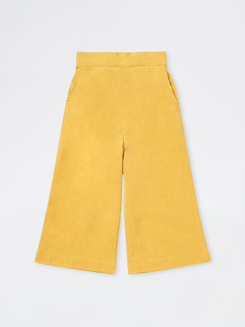 Utsa Kids Girls by Westside Yellow Cotton-Blend Ethnic Pants-picture-10