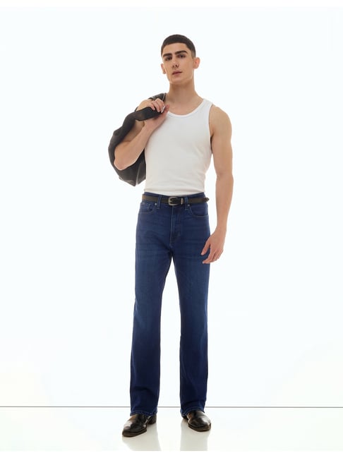 Flying Machine Blue Cotton Regular Fit Jeans-picture-10