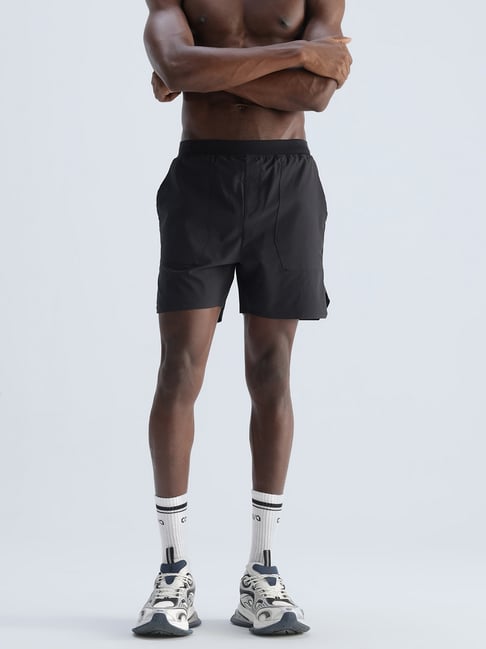 Cava Athleisure Black Double Layer Rift Shorts-picture-17
