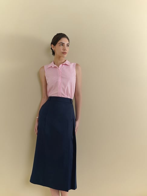 FABLE STREET Pink Striped Shirt-picture-14