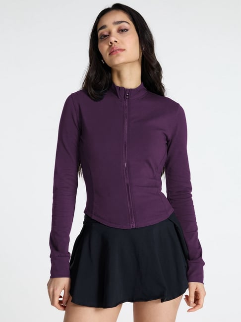 Cava Athleisure Plum Cotton Recovery Jacket-picture-10