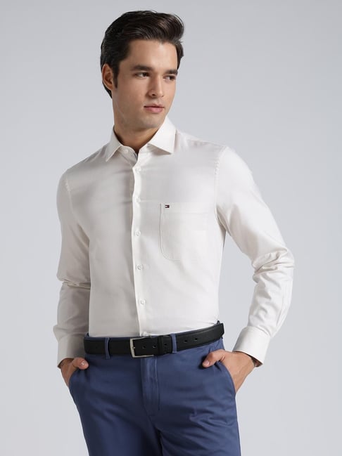 Tommy Hilfiger Beige Regular Fit Shirt-image-39