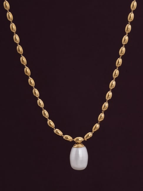 Palmonas Gold-Tone Plated White Pearl Seed Necklace for Women-picture-38