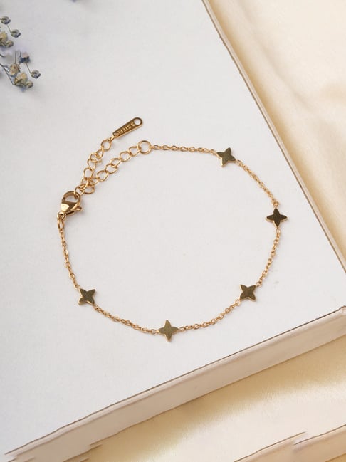 Palmonas Gold-Tone Plated Minimal Starlight Station Bracelet for Women-picture-18