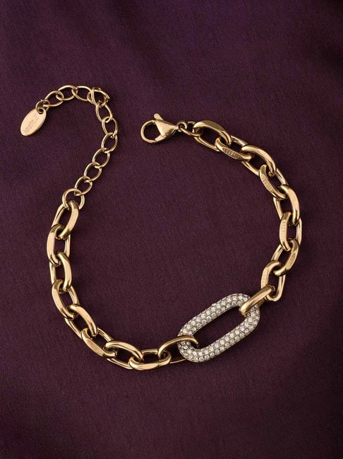 Palmonas Gold-Tone Plated Link Bracelet for Women-picture-27