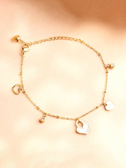 Palmonas Gold-Tone Plated Love Charm Bracelet for Women-picture-41