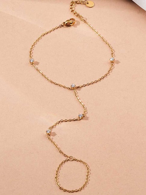 Palmonas Gold-Tone Plated Delicate Chain Bracelet for Women-picture-43