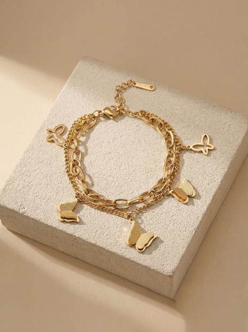 Palmonas Gold-Tone Plated Butterfly Bracelet for Women-picture-36