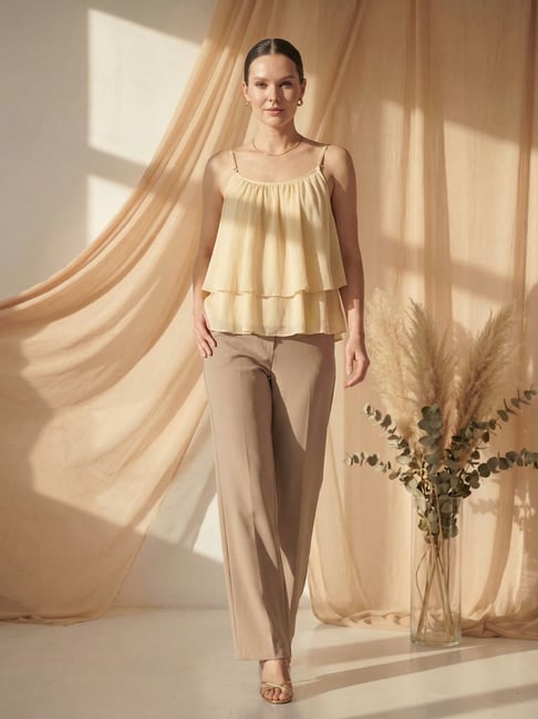 MISH Yellow Georgette Top