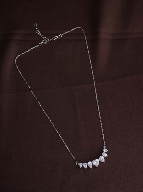 Palmonas Silver Marquise Necklace for Women-picture-19