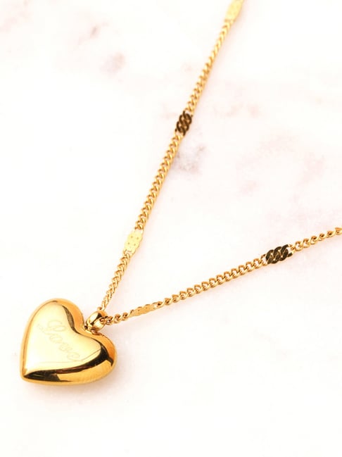 Palmonas Gold-Tone Plated Everlove Heart Necklace for Women-picture-25