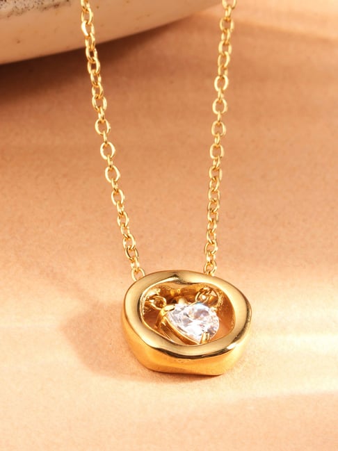 Palmonas Gold-Tone Plated Aura Crystal Necklace for Women-picture-19