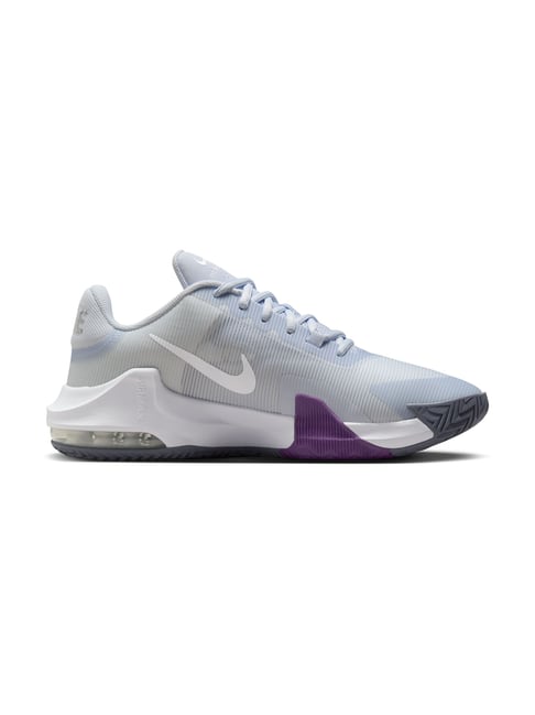 Nike Men Impact 4 Grey Basketball Shoes-image-0
