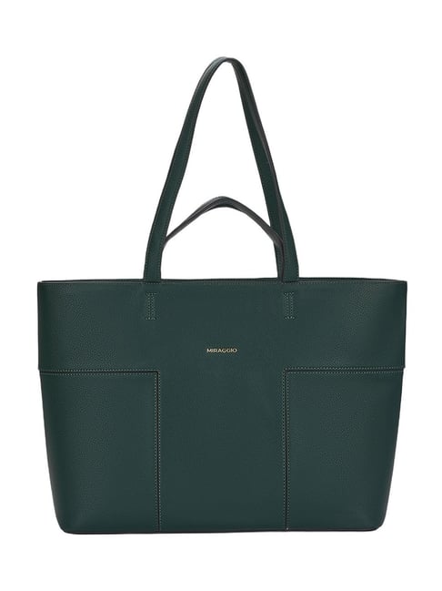 Miraggio Green Mandy Medium Leather Tote-image-3
