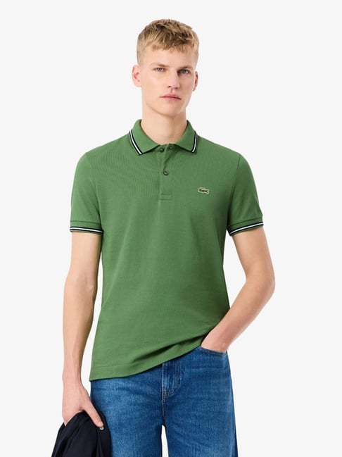 Lacoste Green Regular Fit Polo T-shirt-picture-16