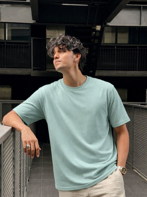 Rigo Mint Green Regular Fit T-Shirt-picture-16