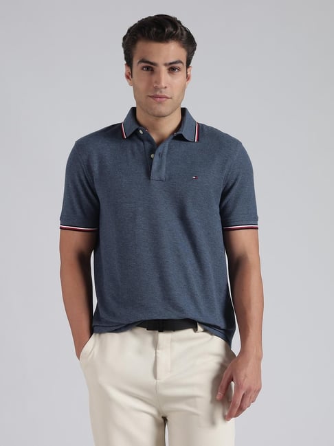 Tommy Hilfiger Grey Regular Fit Polo T-Shirt-picture-14