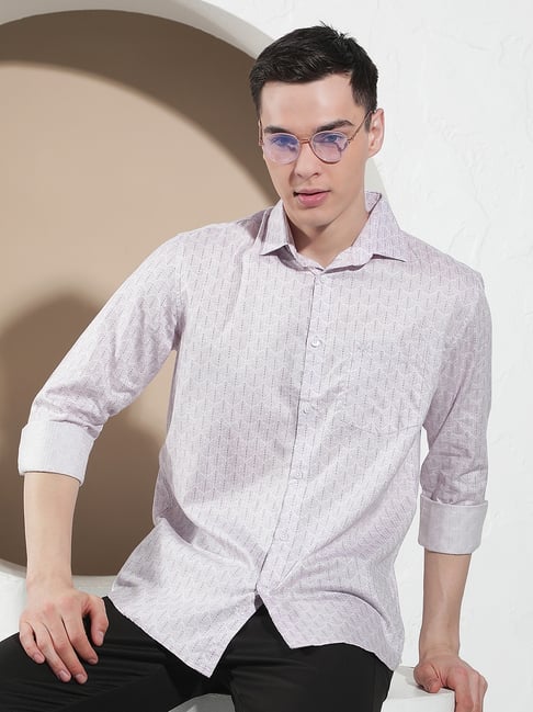 Crimsoune Club Purple Slim Fit Printed Shirt-picture-30