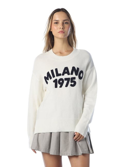 Only White Regular Fit Printed Sweater-picture-23