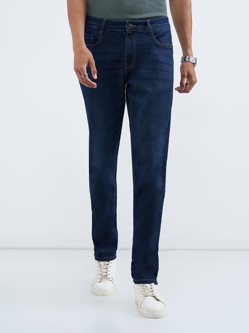 SF Jeans by Pantaloons Dark Blue Washed Jeans-image-30