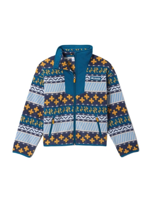 columbia phoenix blue wizard island sequoia grove graphic regular fit fleece jacket
