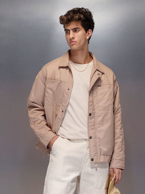 Wrogn Mens Brown Oversized Solid Jackets-picture-33