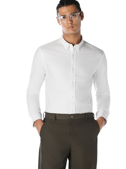 Jack & Jones White Cotton Regular Fit Shirt-picture-36