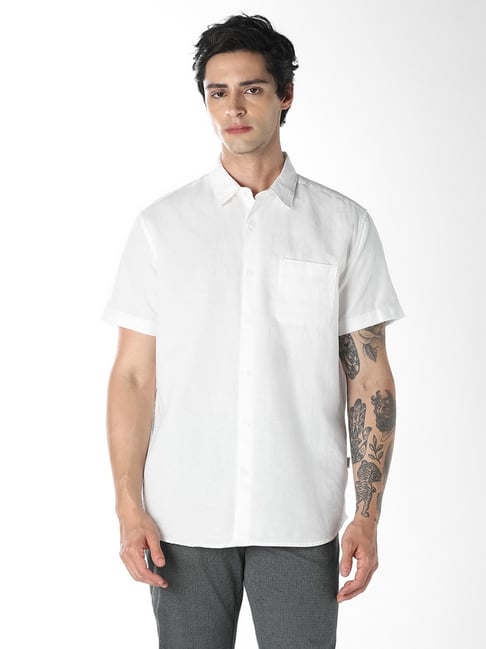 Jack & Jones White Cotton Regular Fit Shirt-picture-37
