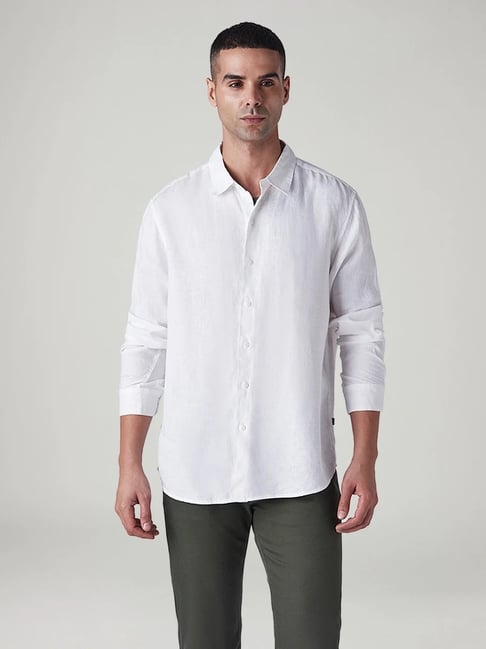 Levi's Men's Solid Slim Fit Linen Redloop Shirt-picture-20
