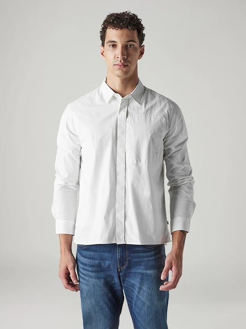 Levi's Men's Solid Slim Fit Poplin Redloop Shirt-picture-34