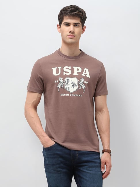 U.S. Polo Assn. Men's Orange Slim Printed Cotton Crew T-Shirt-picture-17