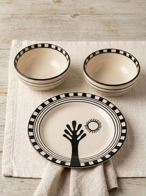 Freedom Tree Black Plate and Katori Dining - Set of 3-image-37