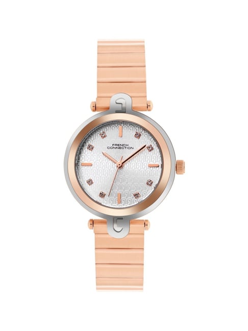French Connection FCH25RGM Silver Strap Round Analog Watch For Women's-picture-23