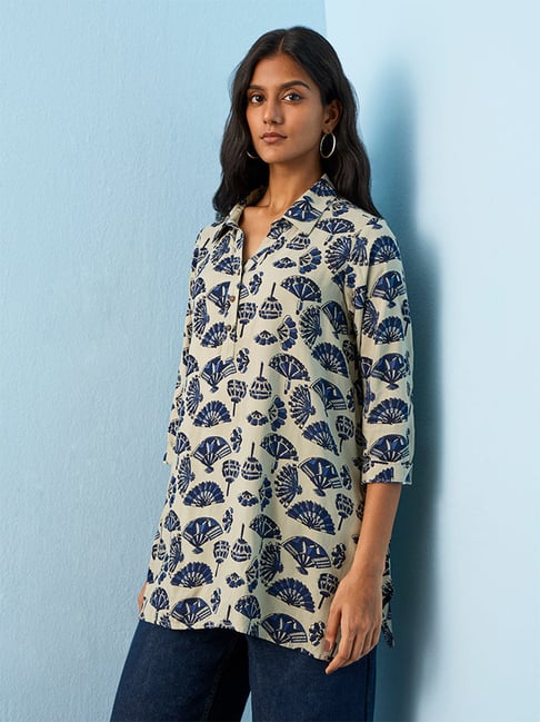 Utsa by Westside Blue Printed Tunic-picture-11