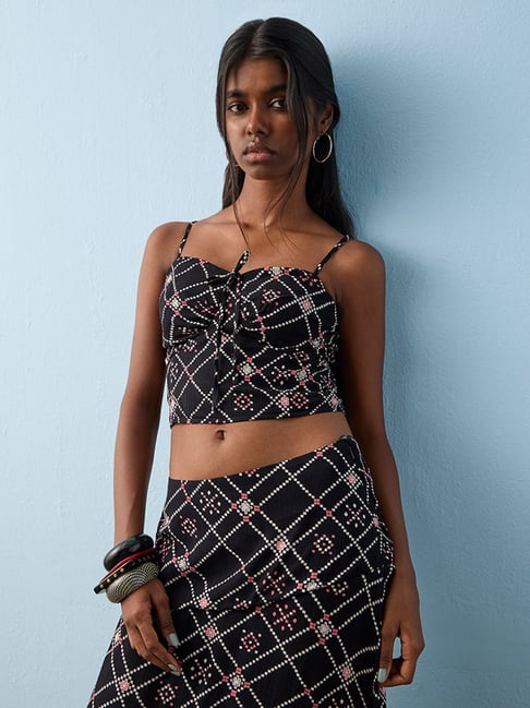 Bombay Paisley by Westside Black Printed Top