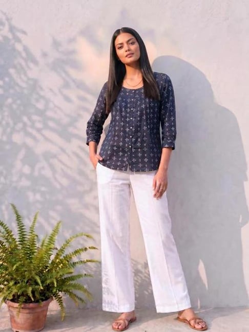 Rangita Blue Regular Fit Printed Kurti-picture-31
