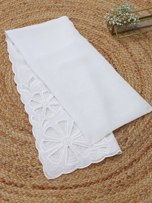 Soch Womens White Regular Fit Embroidered Organza Dupatta-picture-21