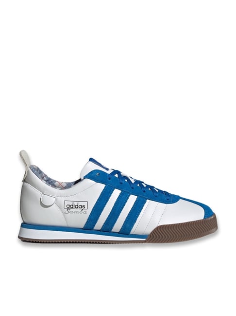 Adidas Unisex Samba 62 Super White & Blue Sneakers-image-15