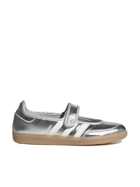 Adidas Originals Women's Samba Jane Silver Mary Jane Shoes-image-4