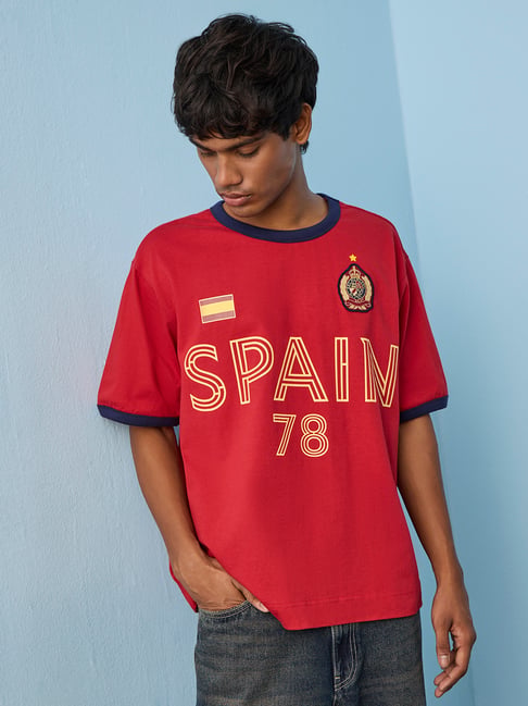 nuon men Nuon by Westside Red Spain Football Jersey-picture-20