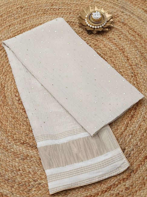 Soch Womens Off White Regular Fit Embellished Tissue Dupatta-picture-36