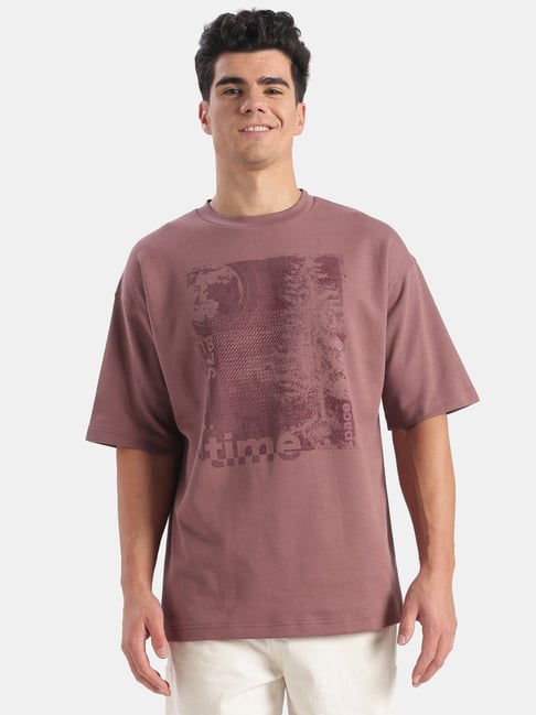 Jockey Rose Taupe Cotton Printed T-Shirt-picture-40